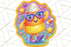 Neon Halloween PNG Clipart, Spooky Sticker Stamps Product Image 3