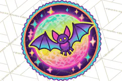 Neon Halloween PNG Clipart, Spooky Sticker Stamps Product Image 5