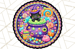 Neon Halloween PNG Clipart, Spooky Sticker Stamps Product Image 3