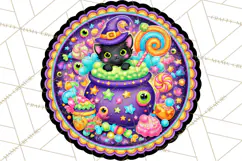 Neon Halloween PNG Clipart, Spooky Sticker Stamps Product Image 3