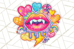 Neon Halloween PNG Clipart, Spooky Sticker Stamps Product Image 5