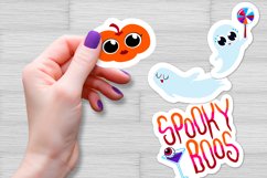 halloween stickers with hand