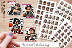 Retro Pin Up Girl Halloween Stickers | Sarcastic Stickers Product Image 1