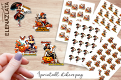 Retro Pin Up Girl Halloween Stickers | Sarcastic Stickers Product Image 1