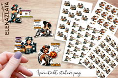 Retro Pin Up Girl Halloween Stickers | Sarcastic Stickers Product Image 1