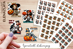 Retro Pin Up Girl Halloween Stickers | Sarcastic Stickers Product Image 1
