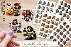 Retro Pin Up Girl Halloween Stickers | Sarcastic Stickers Product Image 1