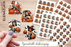 Retro Pin Up Girl Halloween Stickers | Sarcastic Stickers Product Image 1