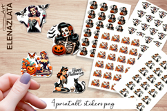 Retro Pin Up Girl Halloween Stickers | Sarcastic Stickers Product Image 1