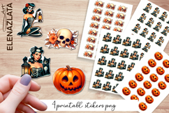 Retro Pin Up Girl Halloween Stickers | Sarcastic Stickers Product Image 1