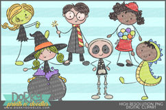 Holiday Stick Kids Clipart Christmas, Easter, Halloween, Etc Product Image 7