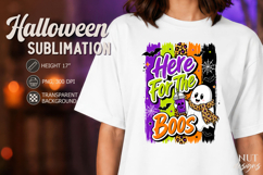 Spooky ghost Halloween sublimation Here for the Boos Product Image 1
