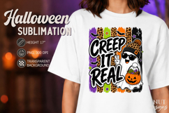Cute ghost Halloween Creep It Real School sublimation Product Image 1