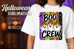 Cute ghost Halloween Boo Crew School sublimation Product Image 1