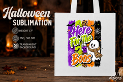 Spooky ghost Halloween sublimation Here for the Boos Product Image 2