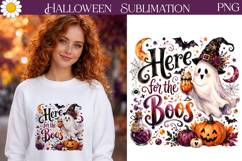Here for the Boos Ghost | Halloween Sublimation Design Product Image 1