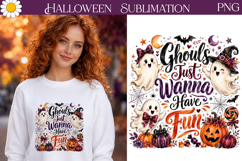 Ghouls Just Wanna Have Fun PNG | Halloween Ghost Art Product Image 1