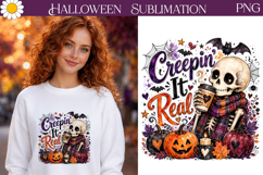 Creepin It Real PNG | Skeleton Halloween Art Product Image 1