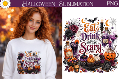 Eat Drink Be Scary PNG | Halloween Witch Art Product Image 1