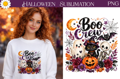 Boo Crew PNG | Halloween Ghost Cat Art Product Image 1