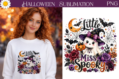 Little Miss Spooky | Halloween Ghost Sublimation PNG Product Image 1
