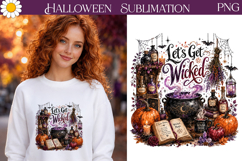 Lets Get Wicked | Halloween Witch Sublimation PNG Product Image 1