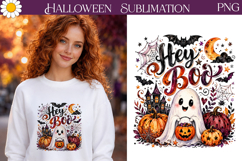 Hey Boo Ghost Halloween | Sublimation Design Product Image 1