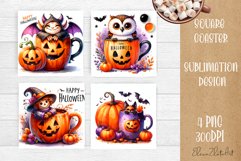 Halloween Coaster Design, Sublimation Designs Halloween Product Image 1