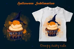 Halloween Sublimation creepy tasty cake Cute Halloween PNG Product Image 1