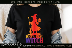 Spooky Witch SVG Cut File Funny Halloween T-shirt Mug Design Product Image 5