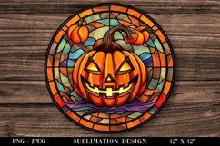 HALLOWEEN SUBLIMATION DESIGN, ROUND PNG CLIPART Product Image 1