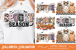 Halloween Sublimation Design,Halloween Typography PNG Product Image 1