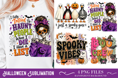 Halloween Sublimation Design,Halloween Typography PNG Product Image 1