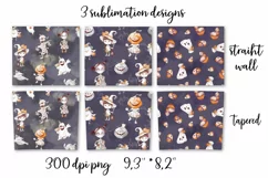 Halloween sublimation design Skinny tumbler wrap design