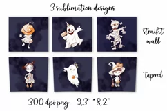 Halloween sublimation design Skinny tumbler wrap design 