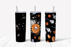Halloween sublimation design Skinny tumbler wrap design 