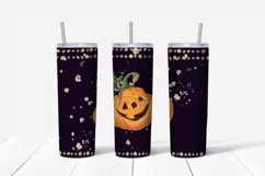 Halloween sublimation design Skinny tumbler wrap design 