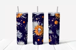 Halloween sublimation design Skinny tumbler wrap design 