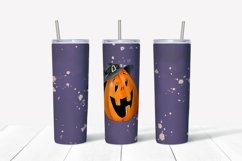 Halloween sublimation design Skinny tumbler wrap design 