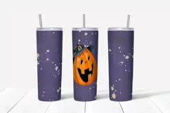 Halloween sublimation design Skinny tumbler wrap design 