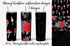 Halloween sublimation design Skinny tumbler wrap design 