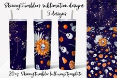 Halloween sublimation design Skinny tumbler wrap design 