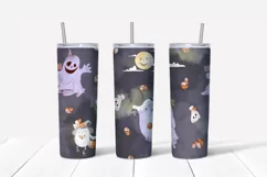 Halloween sublimation design Skinny tumbler wrap design