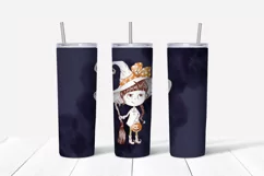 Halloween sublimation design Skinny tumbler wrap design 
