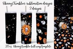 Halloween sublimation design Skinny tumbler wrap design 