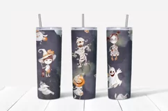 Halloween sublimation design Skinny tumbler wrap design