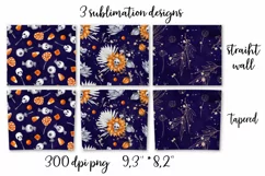 Halloween sublimation design Skinny tumbler wrap design 