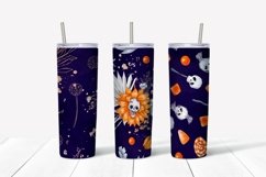 Halloween sublimation design Skinny tumbler wrap design 