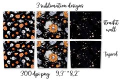 Halloween sublimation design Skinny tumbler wrap design 