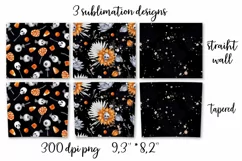 Halloween sublimation design Skinny tumbler wrap design 